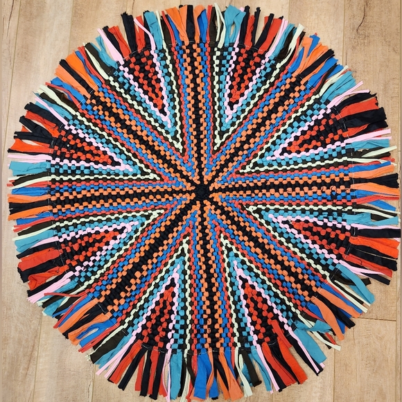 Cottagecore Handmade Round Rug - Picture 1 of 4